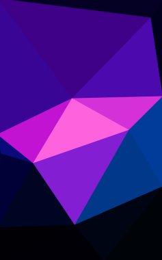 Üçgenler ve degrade origami tarzı oluşur çok renkli koyu pembe, mavi köşeli tasarım deseni.