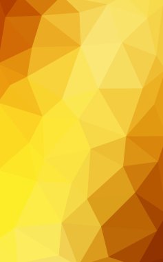 Üçgenler ve degrade origami tarzında oluşan ışık turuncu poligonal tasarım deseni