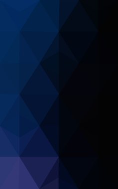 Üçgenler ve degrade origami tarzı oluşur koyu mavi köşeli tasarım deseni.