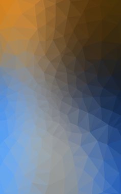 Üçgenler ve degrade origami tarzı oluşur çok renkli mavi, sarı, turuncu poligonal tasarım deseni.