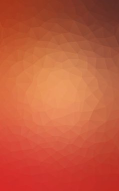 Üçgenler ve degrade origami tarzında oluşan ışık turuncu poligonal tasarım deseni