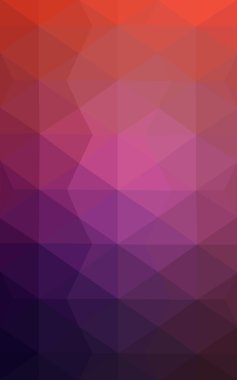 Üçgenler ve degrade origami tarzı oluşur çok renkli pembe, kırmızı, turuncu poligonal tasarım deseni.