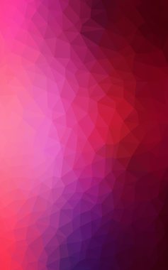 Üçgenler ve degrade origami tarzında oluşan koyu mor, pembe poligonal tasarım deseni