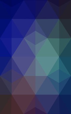 Üçgenler ve degrade origami tarzı oluşur çok renkli mavi, kırmızı kenarlı tasarım deseni.