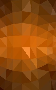 Üçgenler ve degrade origami tarzında oluşan koyu turuncu poligonal tasarım deseni