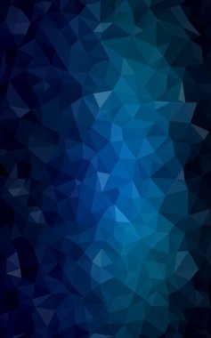 Üçgenler ve degrade origami tarzı oluşur koyu mavi köşeli tasarım deseni