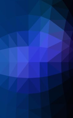 Üçgenler ve degrade origami tarzı oluşur koyu mavi köşeli tasarım deseni