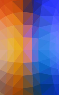 Üçgenler ve degrade origami tarzında oluşan ışık mavi-sarı poligonal tasarım deseni