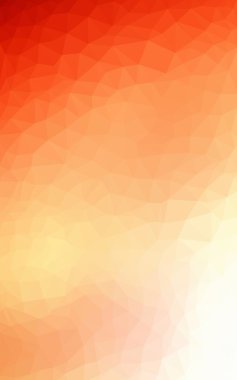 Üçgenler ve degrade origami tarzında oluşan ışık turuncu poligonal tasarım deseni