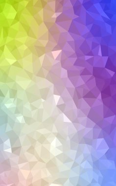 Üçgenler ve degrade origami tarzında oluşan ışık çok renkli köşeli tasarım deseni