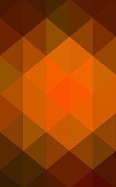 Üçgenler ve degrade origami tarzında oluşan koyu turuncu poligonal tasarım deseni