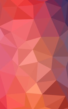 Üçgenler ve degrade origami tarzında oluşan ışık mavi, kırmızı kenarlı tasarım desen