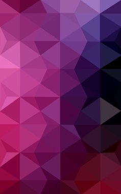 Üçgenler ve degrade origami tarzında oluşan koyu pembe poligonal tasarım deseni.