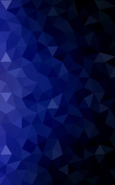 Üçgenler ve degrade origami tarzı oluşur koyu mavi köşeli tasarım deseni.