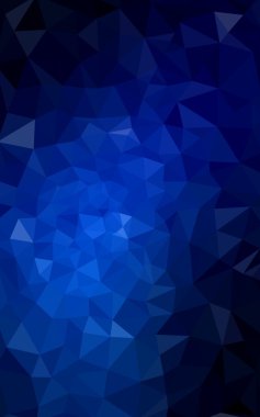 Üçgenler ve degrade origami tarzı oluşur koyu mavi köşeli tasarım deseni.