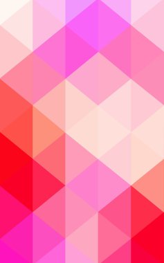 Üçgenler ve degrade origami tarzında oluşan hafif pembe-sarı poligonal tasarım deseni