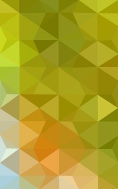 Üçgenler ve degrade origami tarzı oluşur çok renkli yeşil, sarı, turuncu poligonal tasarım deseni.