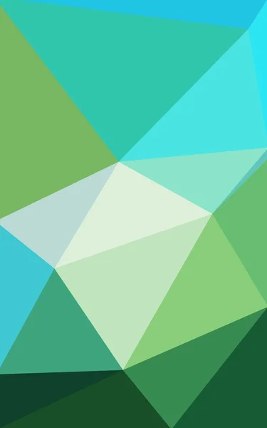 Multicolor green, blue polygonal design pattern, which consist of triangles and gradient in origami style.