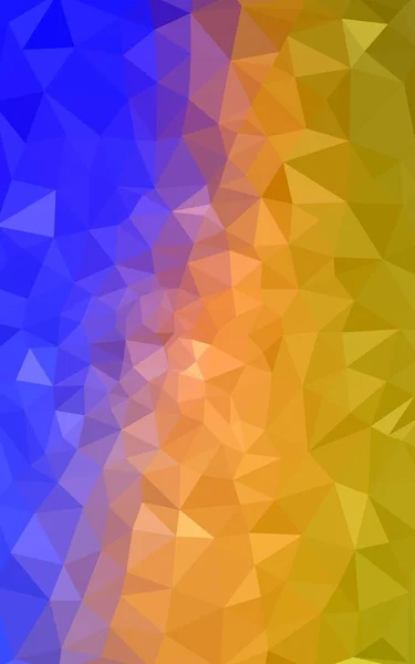 Многоцветный синий, желтый, оранжевый многоугольный рисунок, состоящий из треугольников и градиента в стиле оригами . — стоковое фото