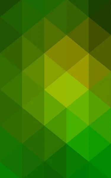 Padrão de design poligonal verde-amarelo claro, que consiste em triângulos e gradiente no estilo origami — Fotografia de Stock