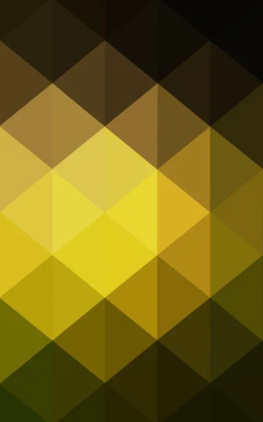 Modèle polygonal vert foncé-jaune, qui se composent de triangles et de dégradés dans le style origami — Photo