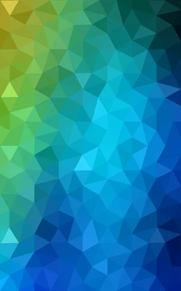 Multicolor green, blue polygonal design pattern, which consist of triangles and gradient in origami style.