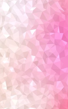 Üçgenler ve degrade origami tarzında oluşan hafif pembe-sarı poligonal tasarım deseni