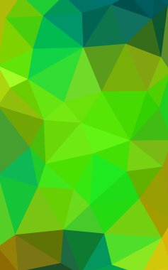 Üçgenler ve degrade origami tarzında oluşan ışık yeşil-sarı poligonal tasarım deseni