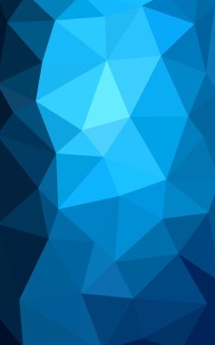 Üçgenler ve degrade origami tarzında oluşan ışık mavi köşeli tasarım deseni