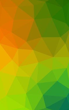 Üçgenler ve degrade origami tarzında oluşan ışık yeşil-sarı poligonal tasarım deseni