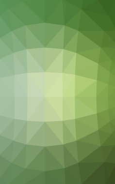 Üçgenler ve degrade origami tarzında oluşan ışık yeşil köşeli tasarım deseni