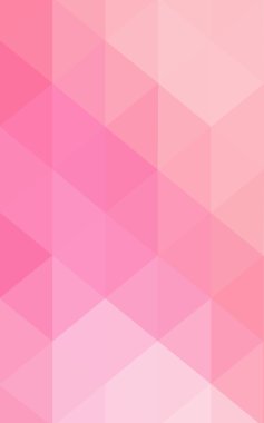 Üçgenler ve degrade origami tarzında oluşan hafif pembe poligonal tasarım deseni