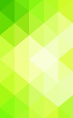 Üçgenler ve degrade origami tarzında oluşan ışık yeşil-sarı poligonal tasarım deseni