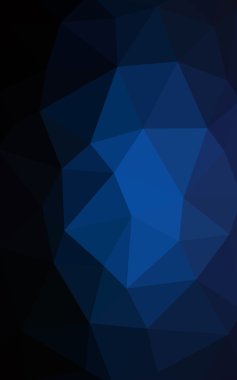 Üçgenler ve degrade origami tarzı oluşur koyu mavi köşeli tasarım deseni