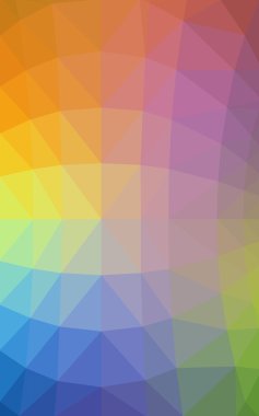 Üçgenler ve degrade origami tarzında oluşan ışık çok renkli köşeli tasarım deseni