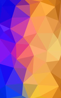 Üçgenler ve degrade origami tarzında oluşan ışık mavi-sarı poligonal tasarım deseni