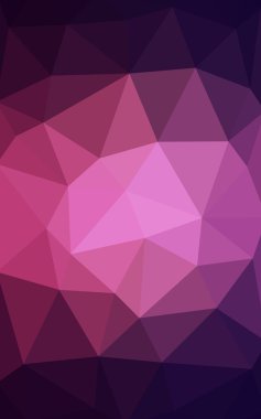 Üçgenler ve degrade origami tarzında oluşan koyu mor kenarlı tasarım deseni