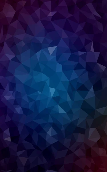 三角形と折り紙スタイルの勾配から成っている暗い青色のポリゴン デザイン パターン — ストック写真