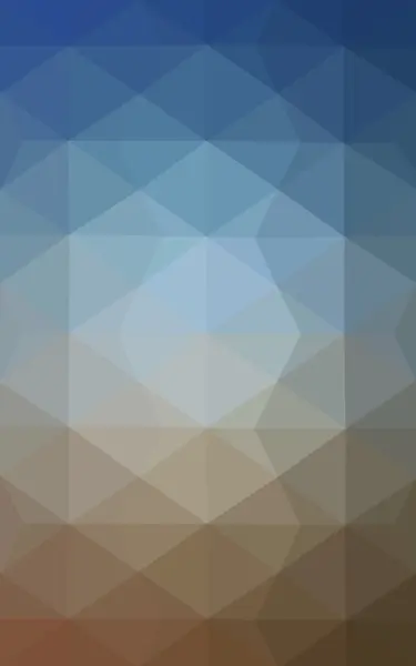 三角形と折り紙スタイルの勾配から成っている多色の青、黄色、オレンジ色の多角形デザイン パターン. — ストック写真