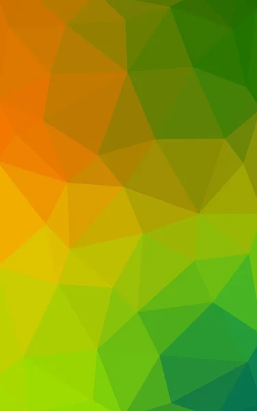Világos zöld-sárga sokszögű tervezési minta, amely áll a háromszögek és átmenet, origami stílusban — Stock Fotó