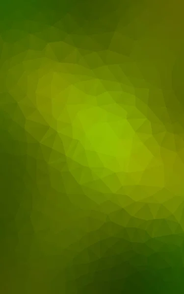 Mörk grön-gul polygonal designmönster, som består av trianglar och lutningen i origami stil — Stockfoto