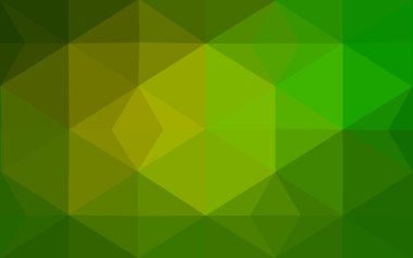 Üçgenler ve degrade origami tarzı oluşur çok renkli yeşil, sarı, turuncu poligonal tasarım deseni.