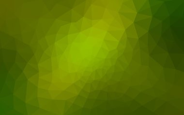 Üçgenler ve degrade origami tarzı oluşur çok renkli koyu yeşil, sarı, turuncu poligonal tasarım deseni.