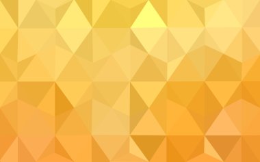Üçgenler ve degrade origami tarzında oluşan sarı poligonal tasarım deseni.