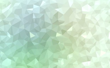 Üçgenler ve degrade origami tarzında oluşan ışık yeşil köşeli tasarım deseni