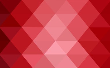 Üçgenler ve degrade origami tarzında oluşan ışık kırmızı köşeli tasarım deseni