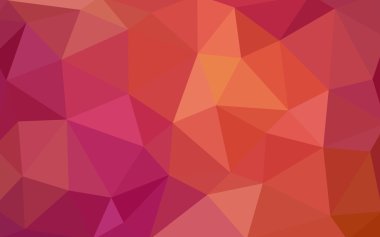 Kırmızı, sarı poligonal tasarım deseni, hangi üçgenler ve degrade origami tarzında oluşan ışık