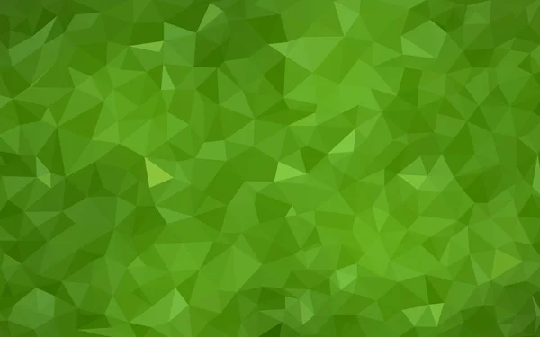 Modèle polygonal vert clair, qui se composent de triangles et de dégradés dans le style origami — Image vectorielle