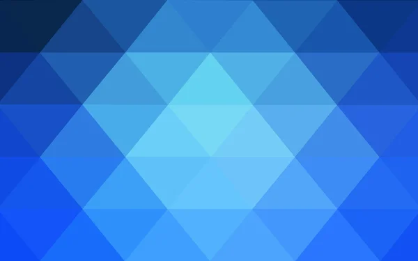 Hellblaues polygonales Muster, das aus Dreiecken und einem Farbverlauf im Origami-Stil besteht — Stockvektor
