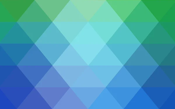 Ανοικτό μπλε, πράσινο πρότυπο πολυγωνικό σχεδιασμού, που αποτελείται από τρίγωνα και κλίση στο στυλ του origami — Διανυσματικό Αρχείο